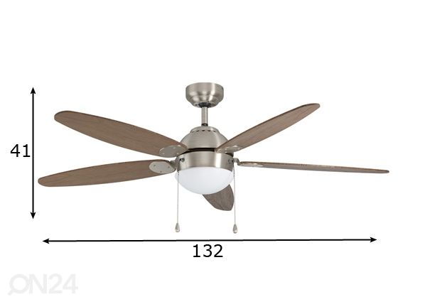 Tuuletinvalaisin Susale 60 W mitat