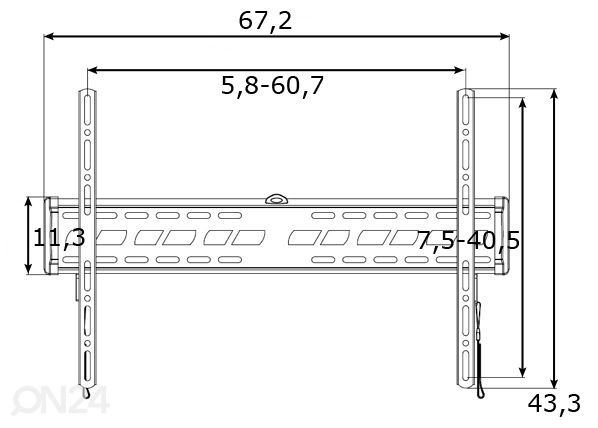 TV-seinäkiinnitys mitat