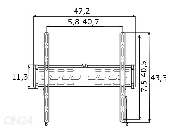 TV-seinäkiinnitys mitat