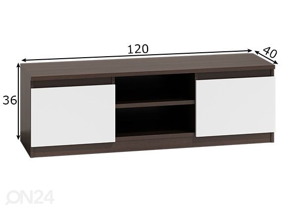 TV-taso 120 cm mitat