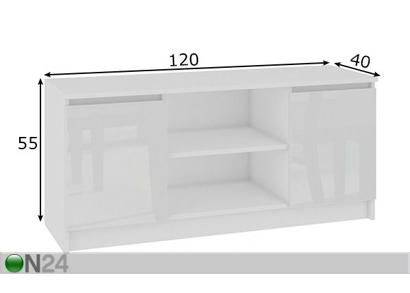 TV-taso 120 cm mitat