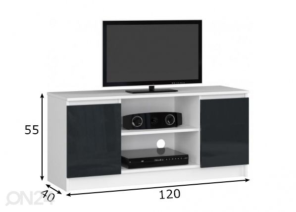 TV-taso 120 cm mitat