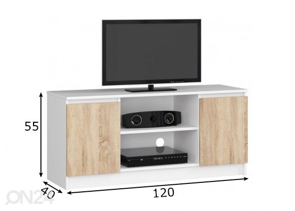 TV-taso 120 cm mitat