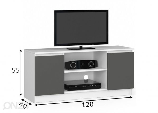 TV-taso 120 cm mitat