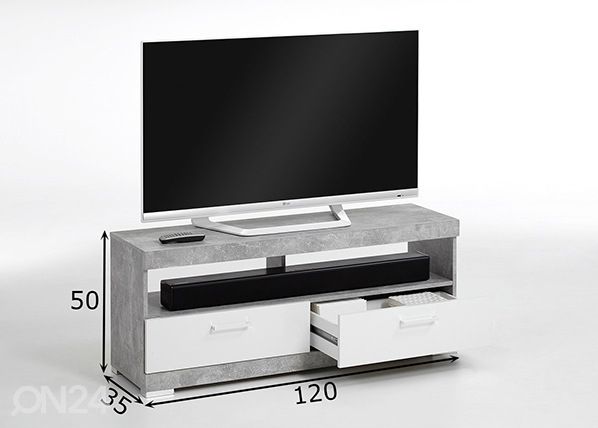 TV-taso 120 cm mitat