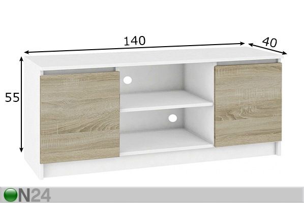 TV-taso 140 cm mitat