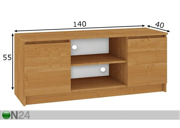 TV-taso 140 cm mitat