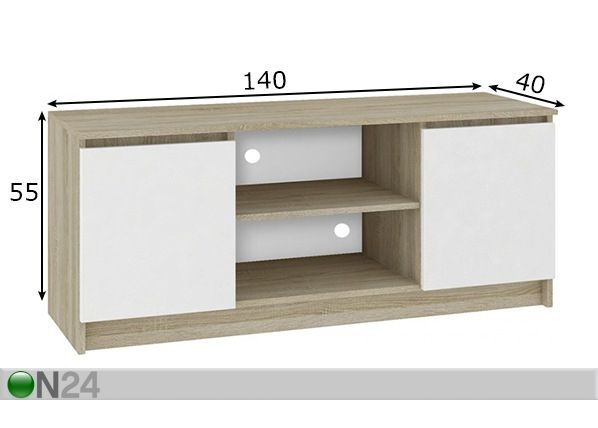 TV-taso 140 cm mitat