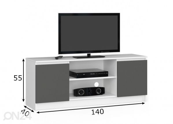 TV-taso 140 cm mitat