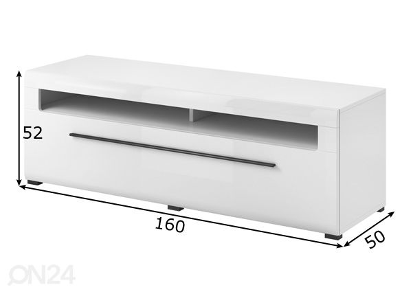 TV-taso 160 cm mitat