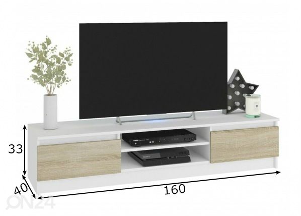 TV-taso 160 cm mitat