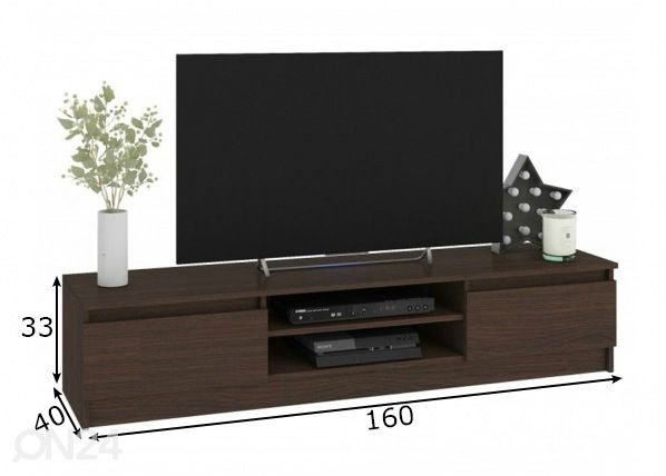 TV-taso 160 cm mitat