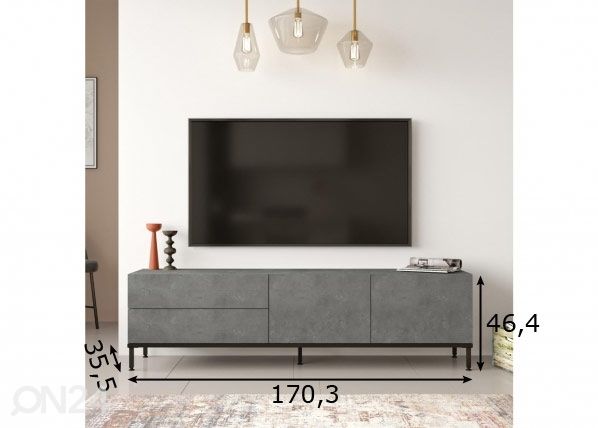 TV-taso 170 cm mitat