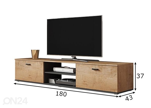 TV-taso 180 cm mitat