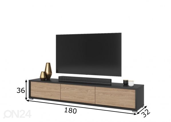 TV-taso 180 cm mitat