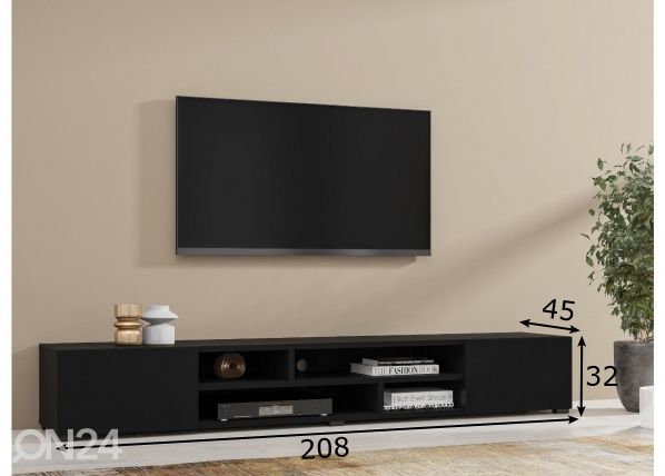 TV-taso 208 cm mitat