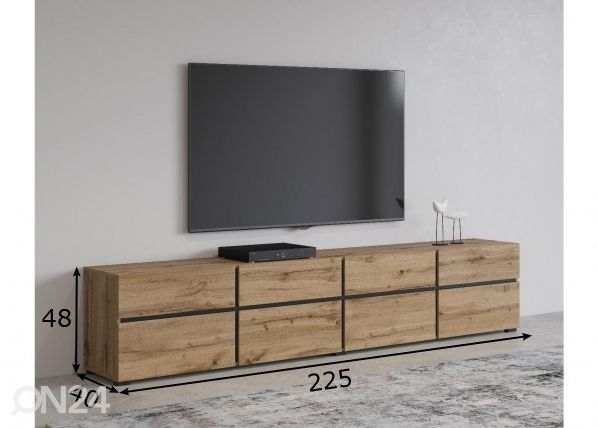 TV-taso 225 cm mitat