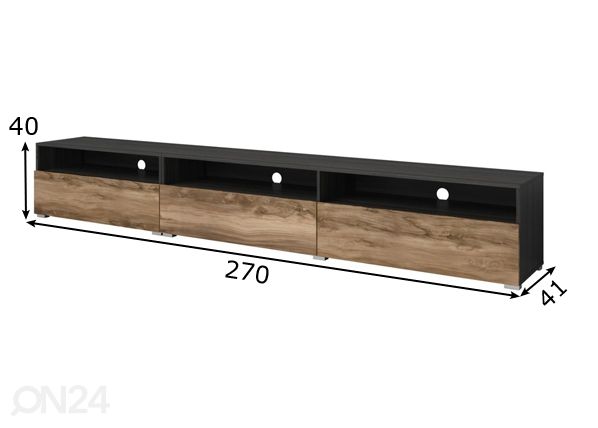 TV-taso 270 cm mitat