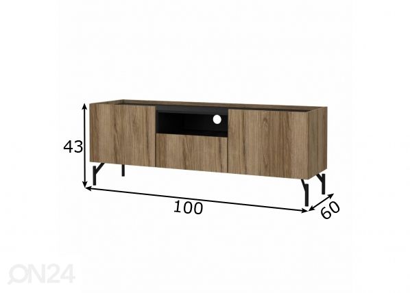 TV-taso Bergen 100 cm mitat