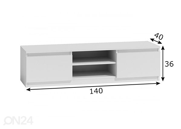 TV-taso Brooklyn 140 cm mitat