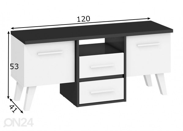 TV-taso Clon 120 cm mitat