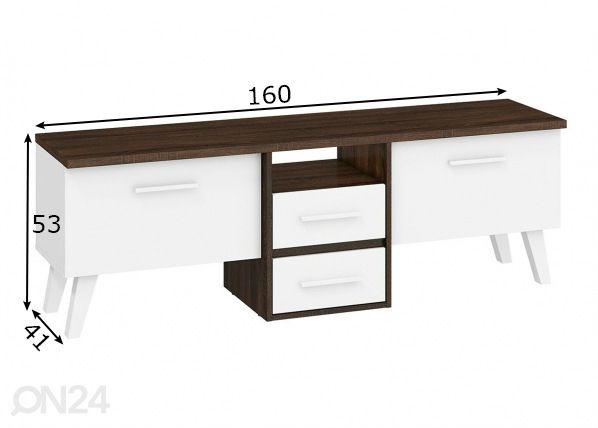 TV-taso Clon 160 cm mitat