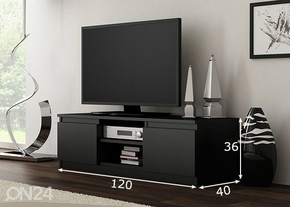 TV-taso Como 120 cm mitat