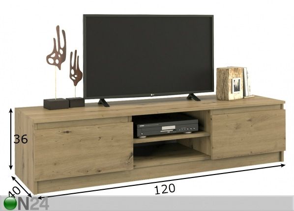 TV-taso Como 120 cm mitat