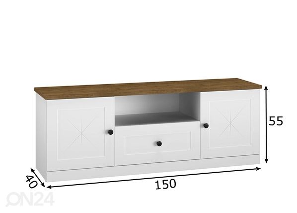 TV-taso Lille 150 cm mitat