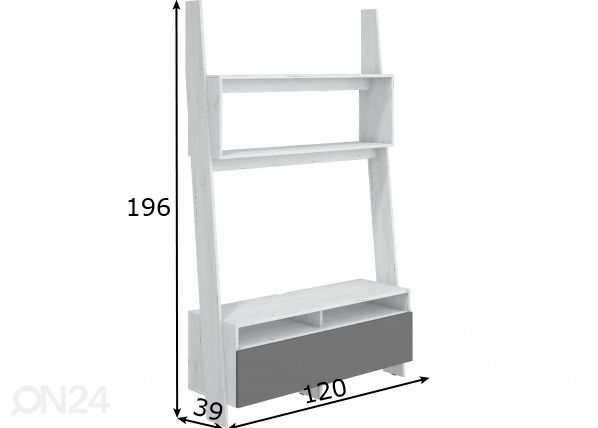 TV-taso Mallow 120 cm mitat