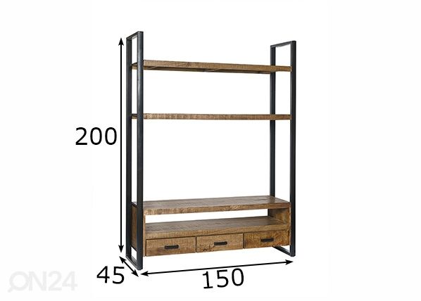 TV-taso Nairobi 150 cm mitat