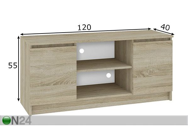 TV-taso Pescara 120 cm mitat