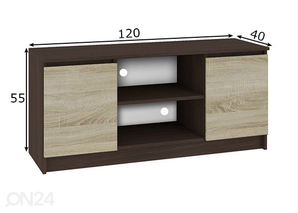 TV-taso Pescara 120 cm mitat