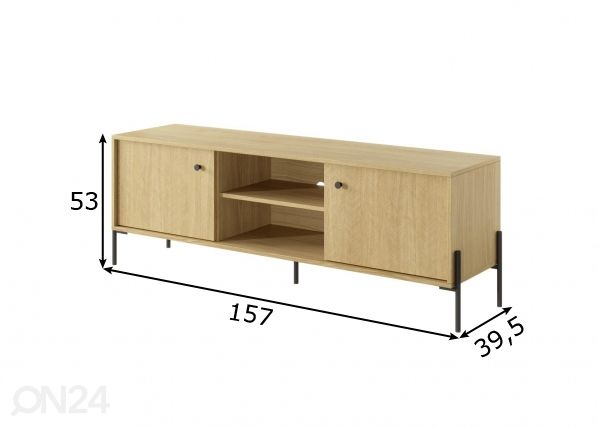 TV-taso Scandi 157 cm mitat