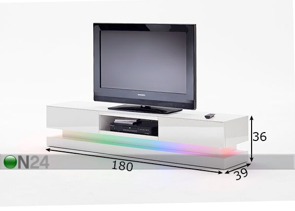 TV-taso Step LED-valaistuksella mitat