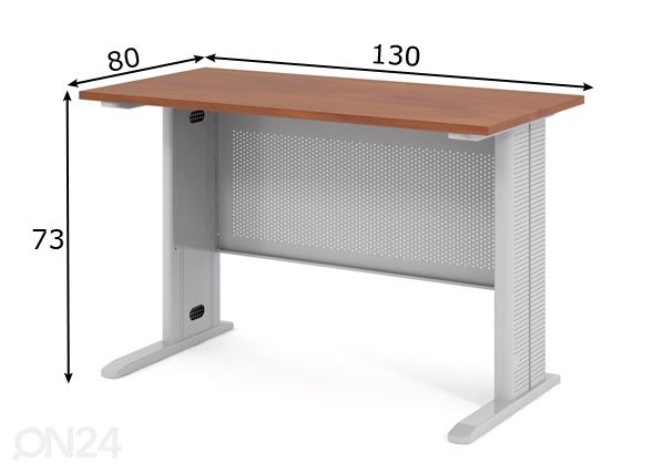 Työpöytä Express 130x80 cm mitat