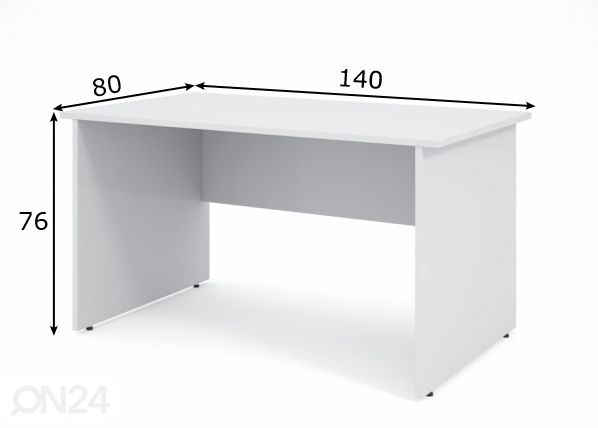 Työpöytä Express 140x80 cm mitat