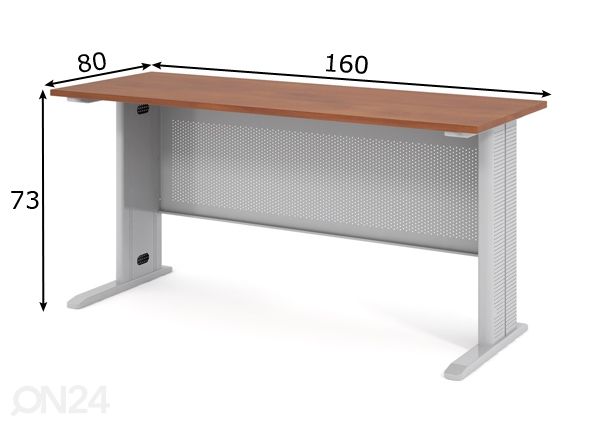 Työpöytä Express 160x80 cm mitat