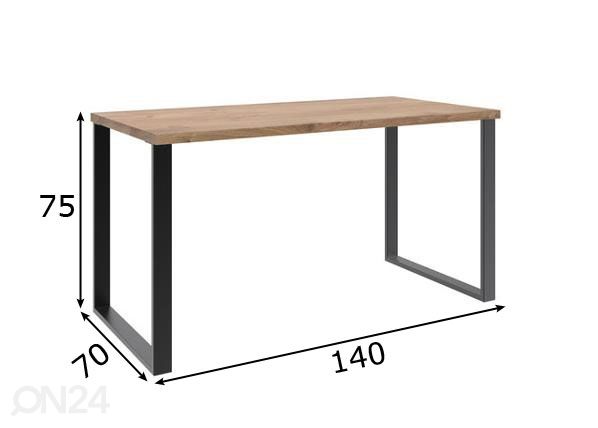 Työpöytä Home 140 cm mitat