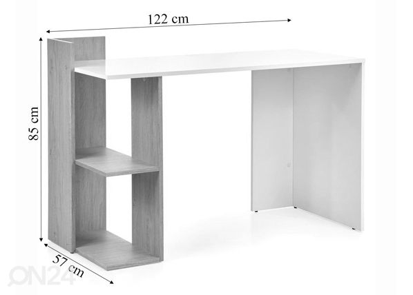 Työpöytä ja hylly mitat