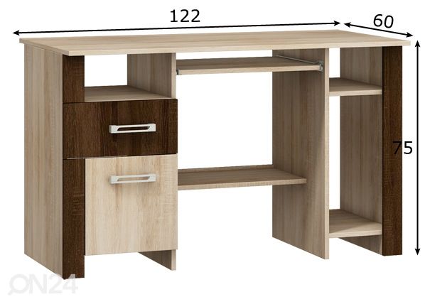 Työpöytä Midleton 122 cm mitat