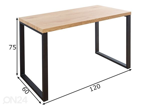 Työpöytä Oak mitat