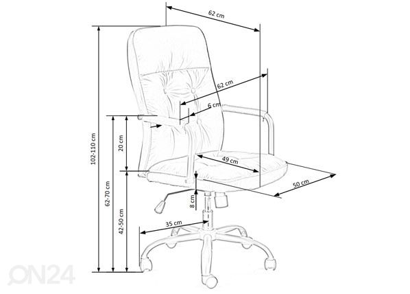 Työtuoli mitat
