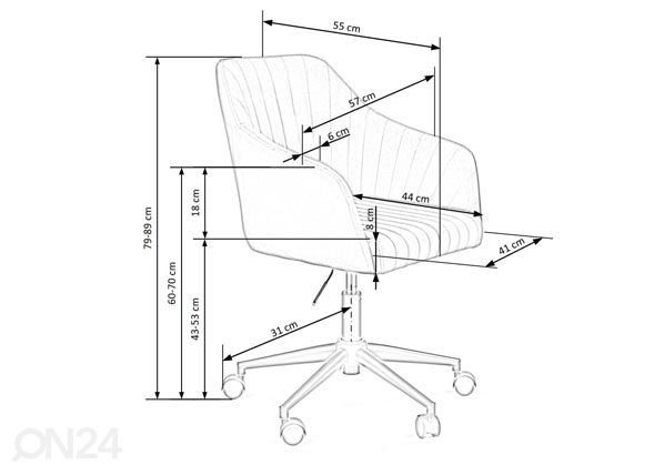 Työtuoli mitat