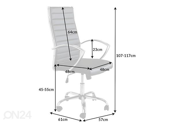 Työtuoli Big Deal mitat