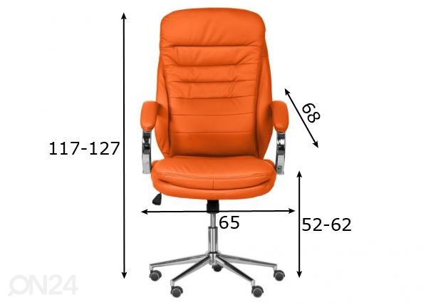 Työtuoli Carmen 6113-1 mitat