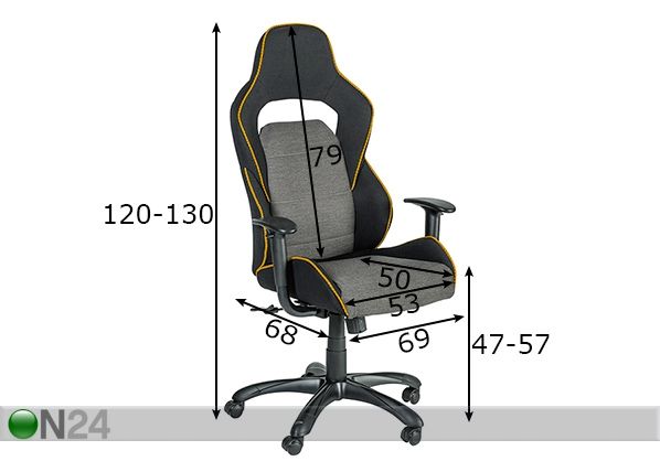 Työtuoli Comfort mitat