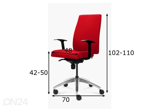 Työtuoli Infra mitat