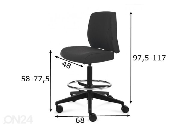 Työtuoli Magna Manager Task Chair mitat