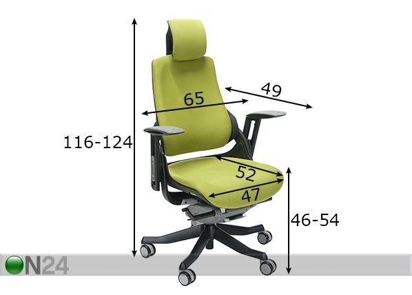 Työtuoli Wau mitat